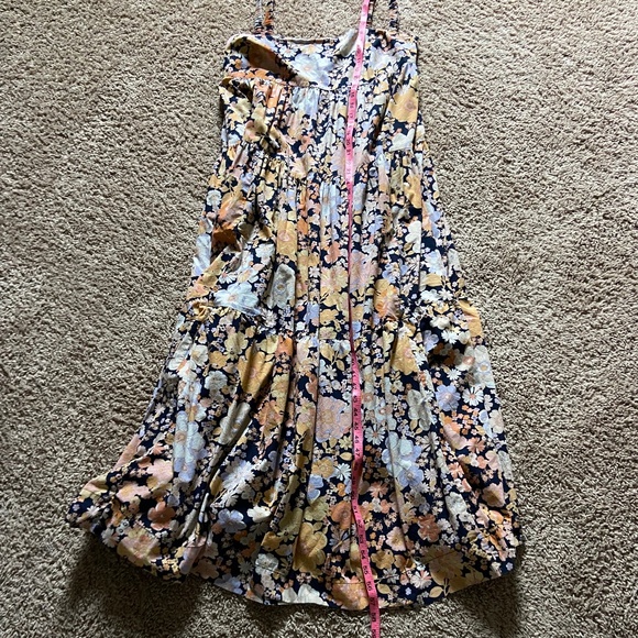 Free People Park Slope Floral, Maxi, Cotton, Sleeveless, Full Dress - Picture 10 of 16